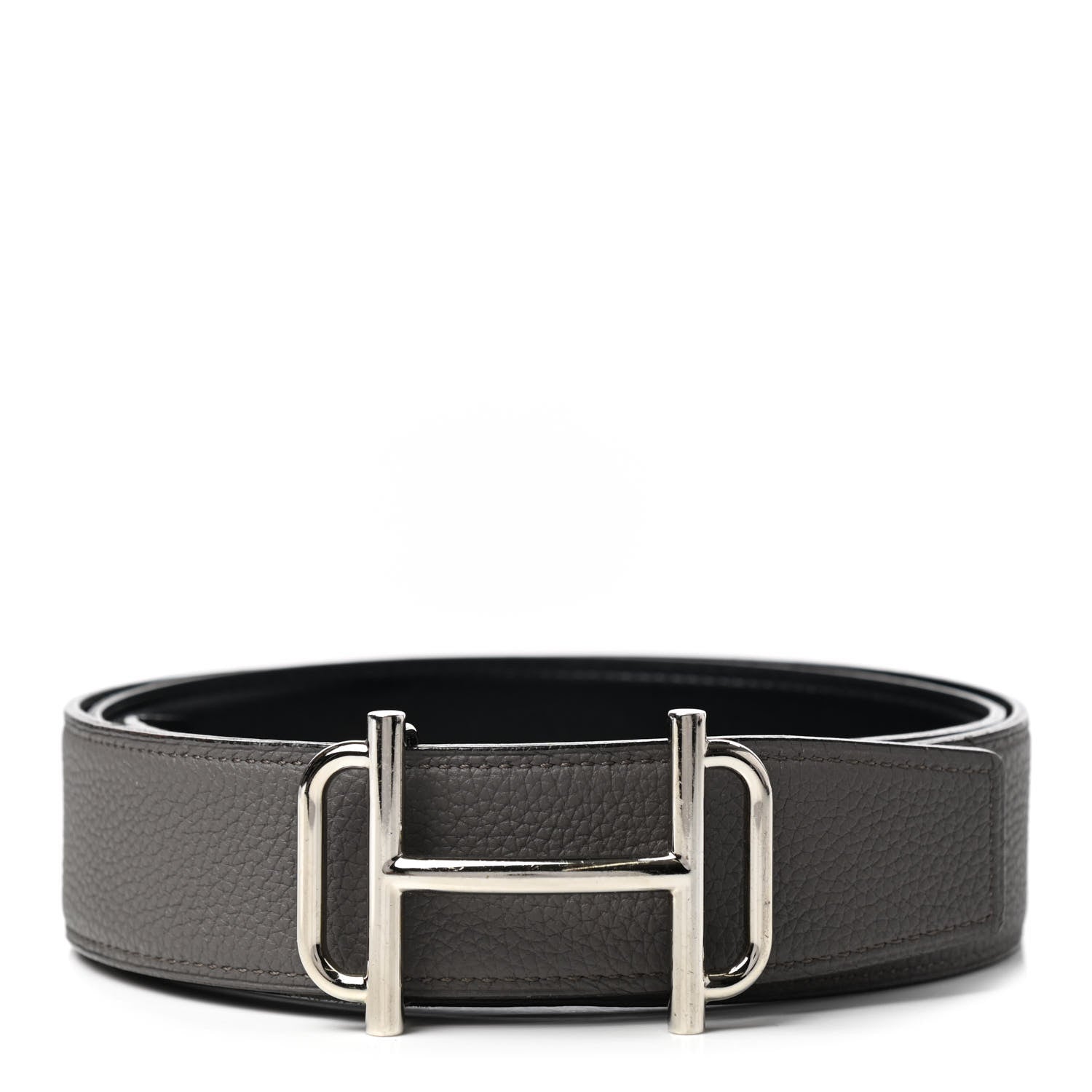 Hermes Togo Box 32mm Gamma Belt 95 Black Etain 1 of 9