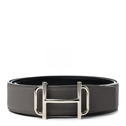 Hermes Togo Box 32mm Gamma Belt 95 Black Etain 1 of 9