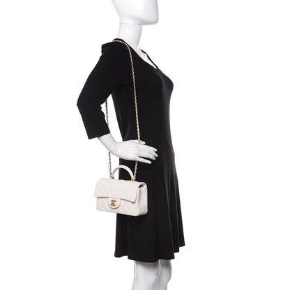 Chanel Caviar Quilted Mini Top Handle Rectangular Flap White 2 of 10