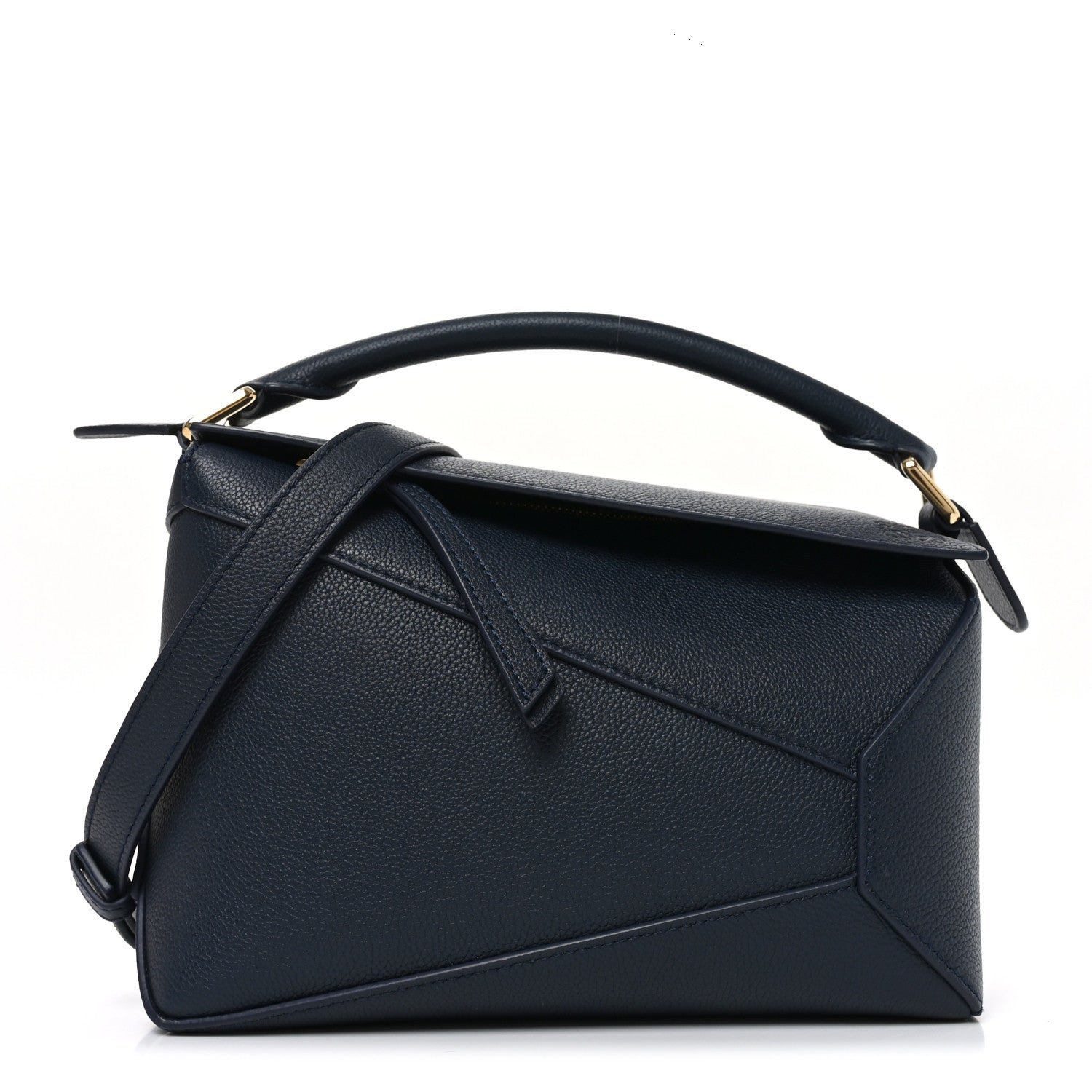 Loewe Soft Grained Calfskin Small Puzzle Edge Bag Navy 1 of 9