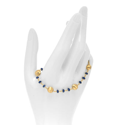 Marco Bicego 18K Yellow Gold Blue Sapphire Africa Bracelet 2 of 5
