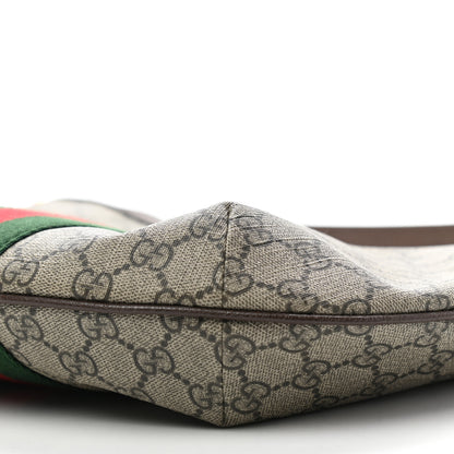 Gucci GG Supreme Monogram Web Small Ophidia Half Moon Hobo Brown 10 of 12