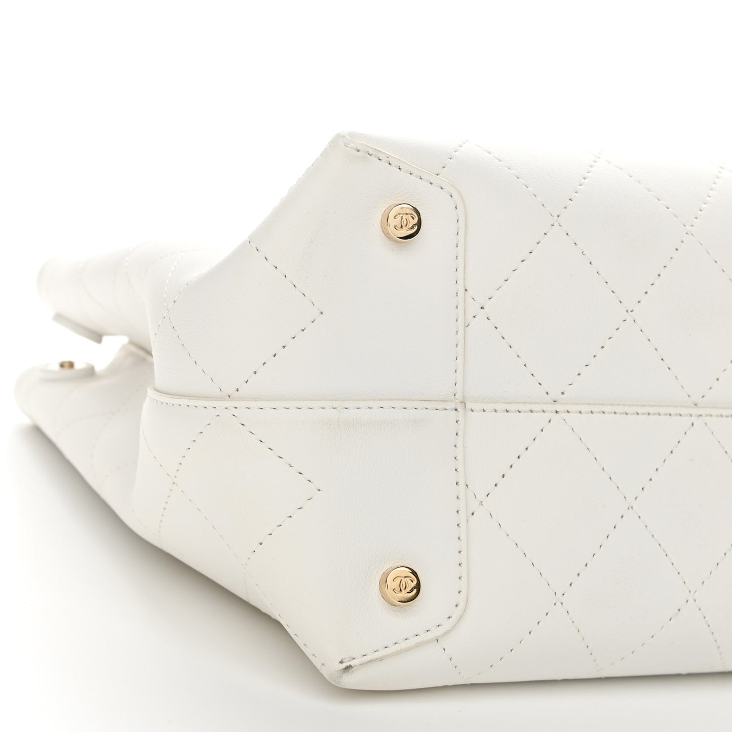 Calfskin Large Serial Shopper Tote White