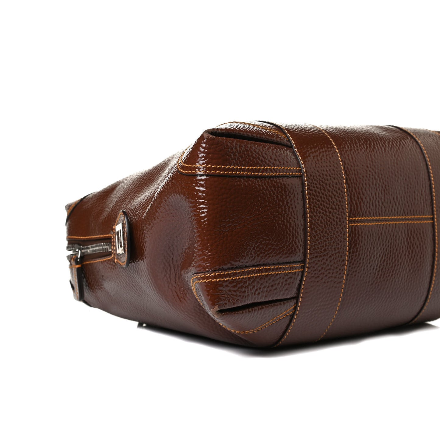 Grained Calfskin Large B Mix Tote Brown