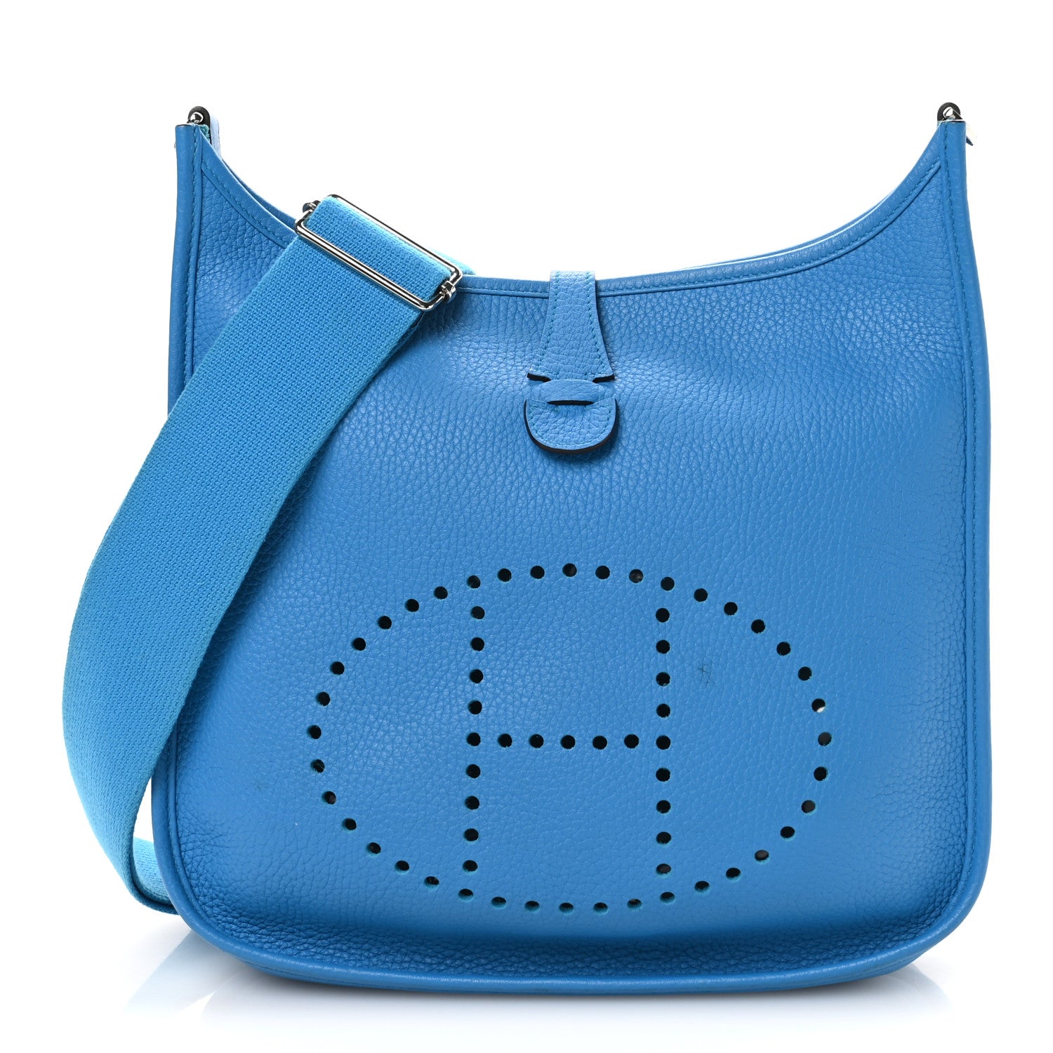 Hermes Taurillon Clemence EVELYNE III PM Bleu Zanzibar 1 of 10