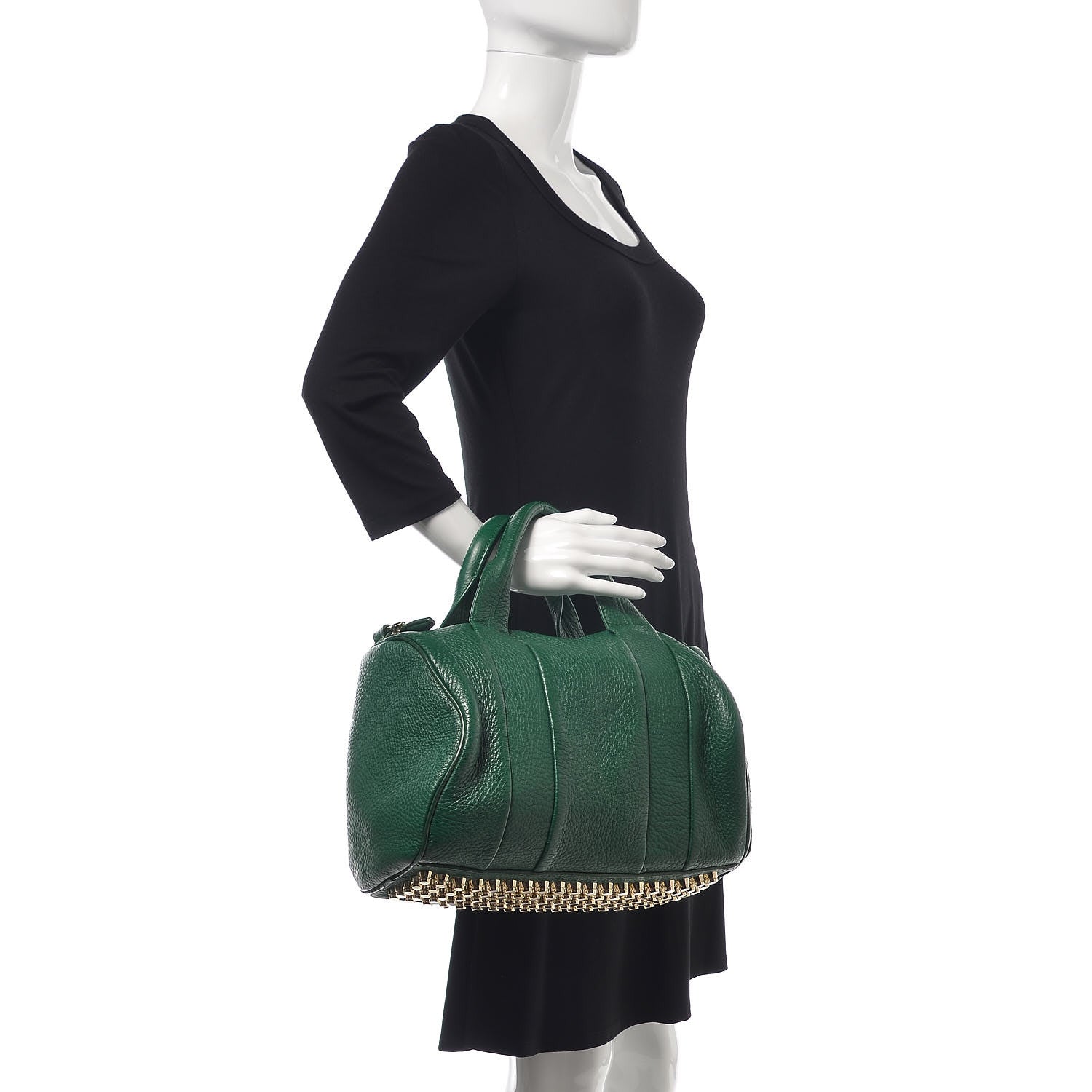 Alexander Wang Pebbled Lambskin Rocco Vine Gold Hardware 3 of 9
