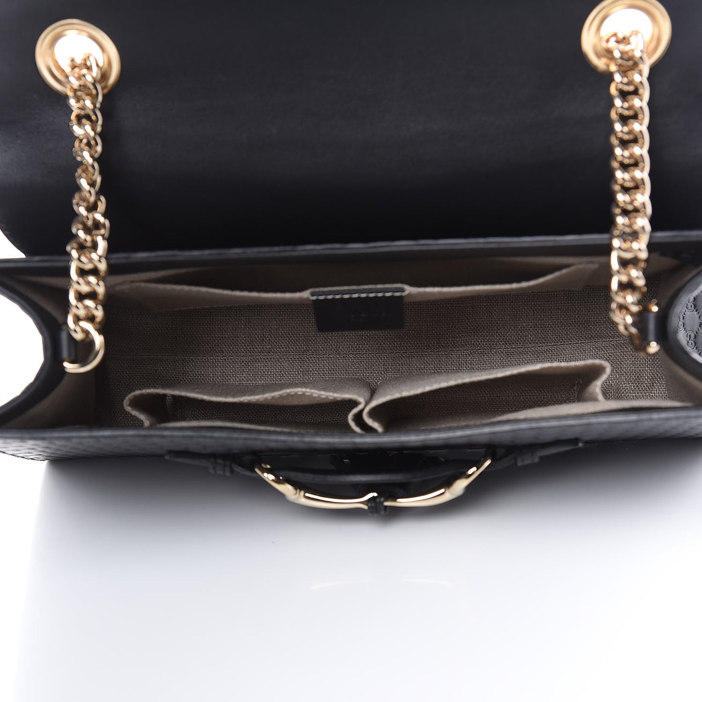 Microguccissima Medium Emily Chain Shoulder Bag Black
