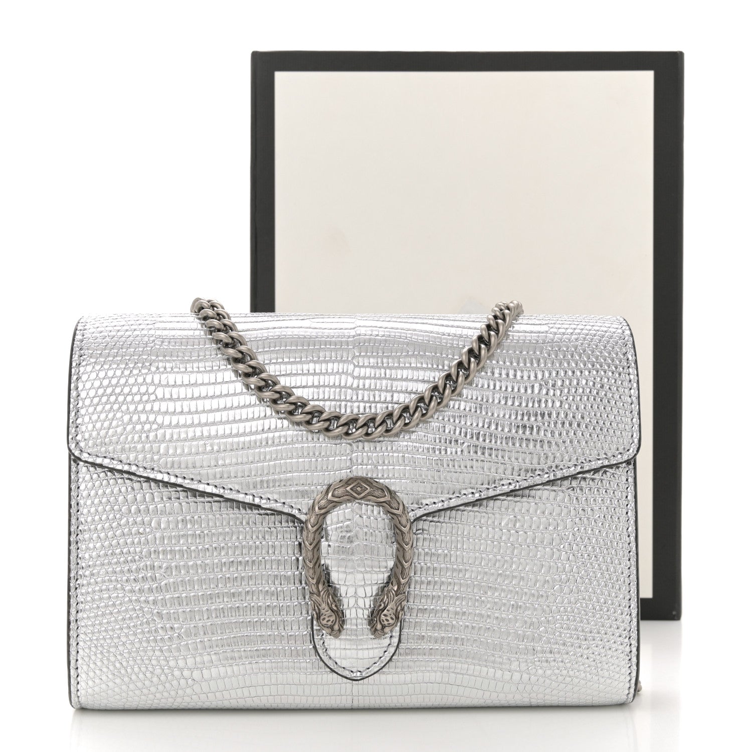 Gucci Lizard Mini Dionysus Chain Wallet Silver 12 of 12