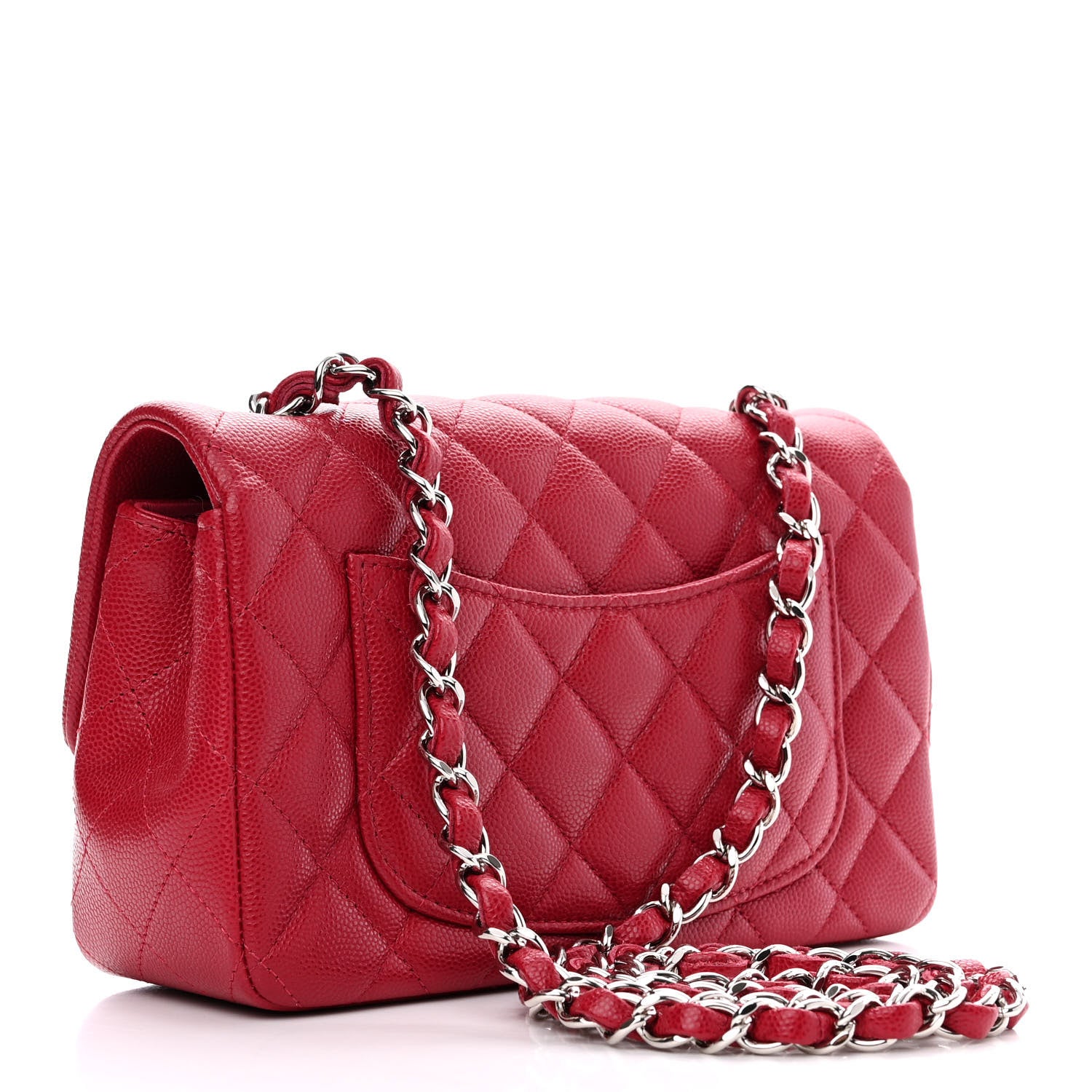 Chanel Caviar Quilted Mini Rectangular Flap Red 3 of 12