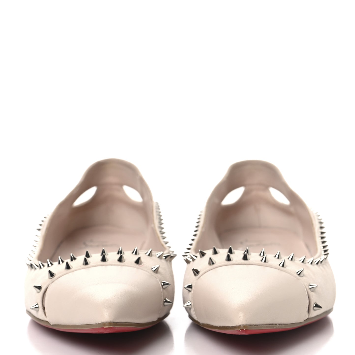 Nappa Suede Spikes Duvettina Ballerina Flats 40 Leche