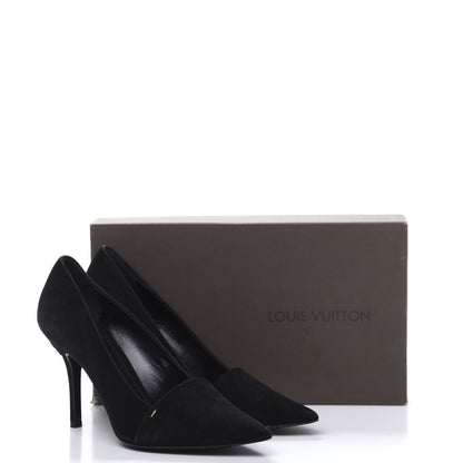 Louis Vuitton Suede Diana Pumps 37 Black 9 of 9