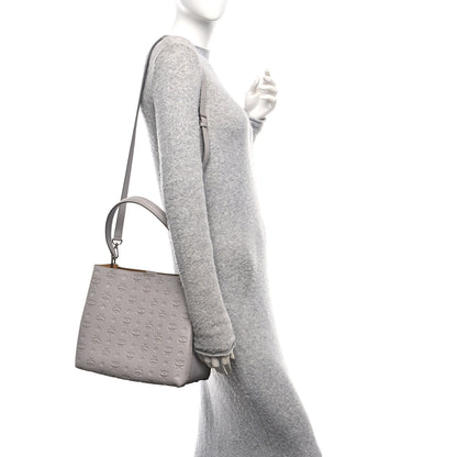 MCM Calfskin Ottomar Monogram Sarah Convertible Hobo Dove 2 of 10