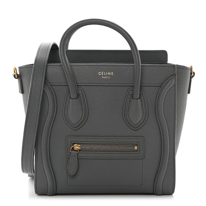 Celine Baby Drummed Calfskin Nano Luggage Kohl 1 of 15
