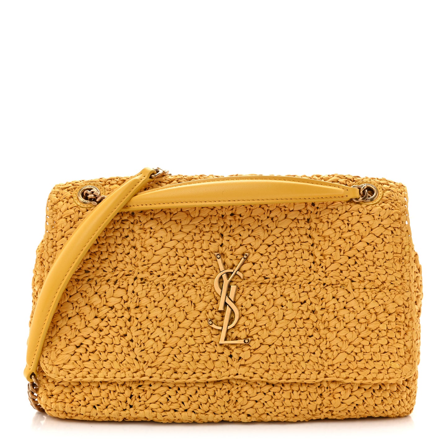 Raffia Monogram Medium Jamie Wheat