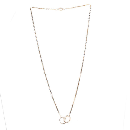 Cartier 18K Yellow Gold Diamond Interlocking LOVE Necklace 2 of 7