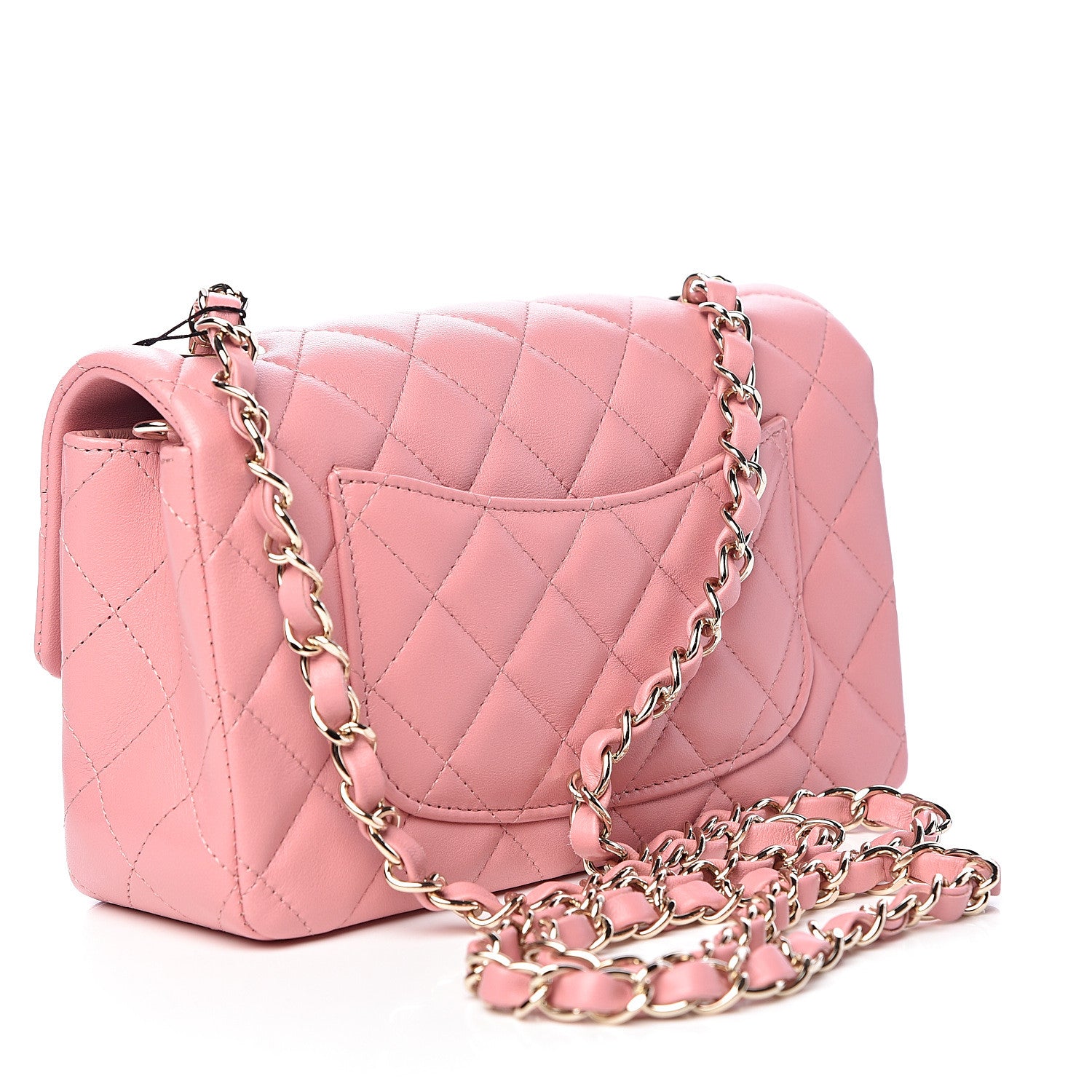 Chanel Lambskin Quilted Mini Rectangular Flap Pink 3 of 10