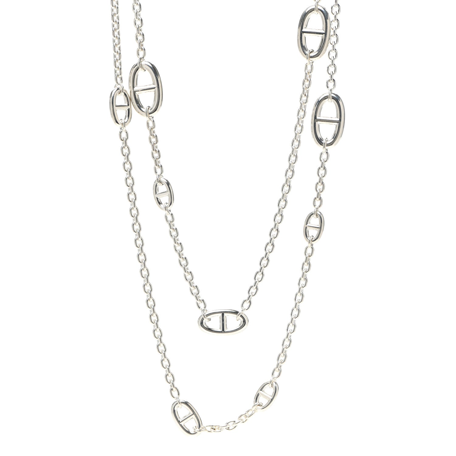 Hermes Sterling Silver Farandole Necklace 120 1 of 6