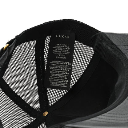 Gucci Grained Calfskin Logo Baseball Hat L Black 8 of 8