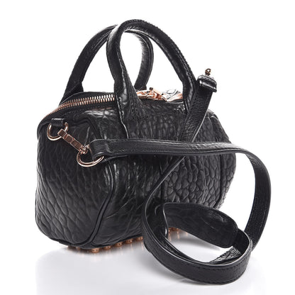 Alexander Wang Pebbled Lambskin Mini Rockie Black Rose Gold Hardware 3 of 6