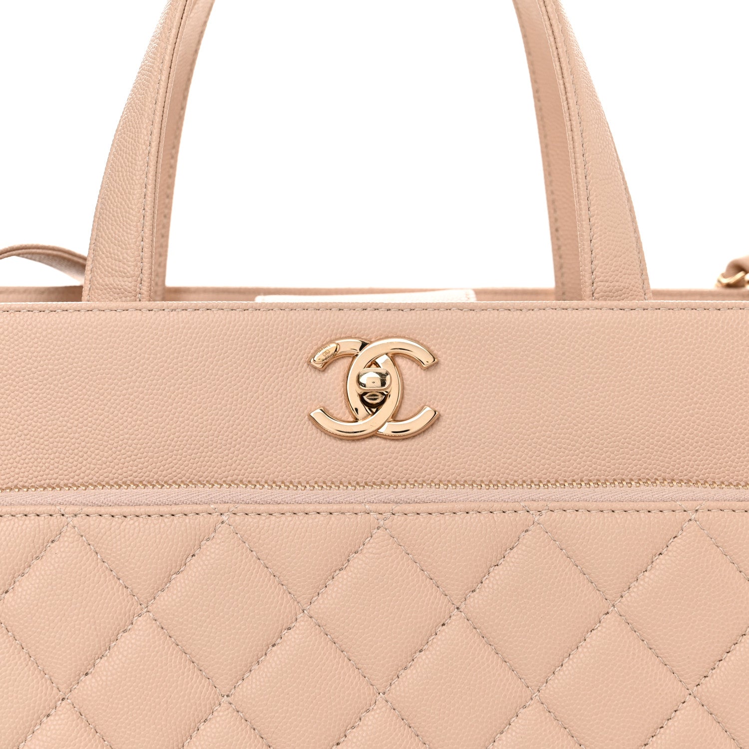 Chanel Caviar Quilted Large Business Affinity Shopping Bag Beige 8 of 15