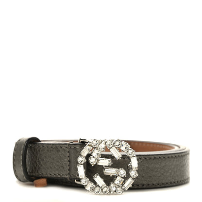 Gucci Calfskin Crystal Interlocking G Belt 85 34 Sasso 1 of 5