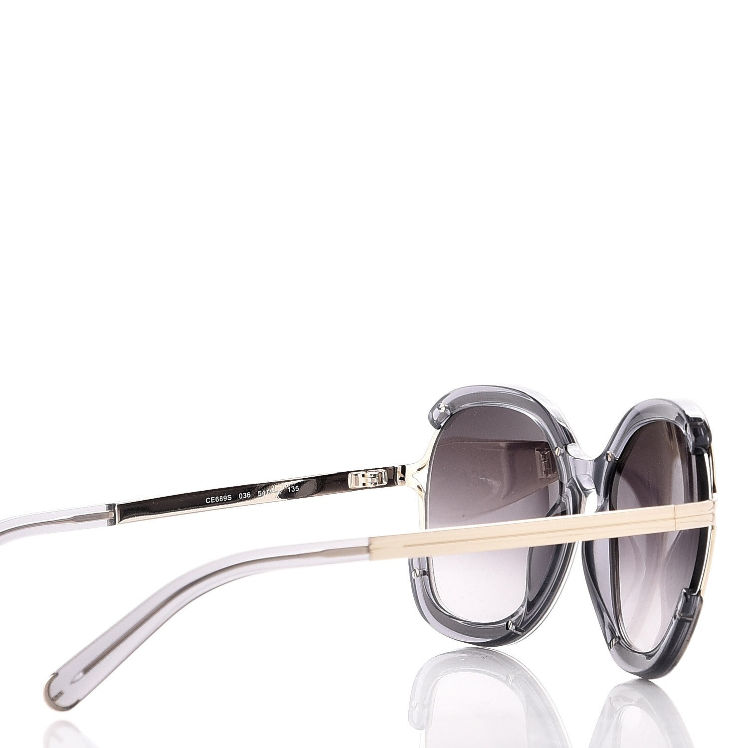 Chloe Jayme Oversized Round Sunglasses CE689S Dark Grey 4 of 8