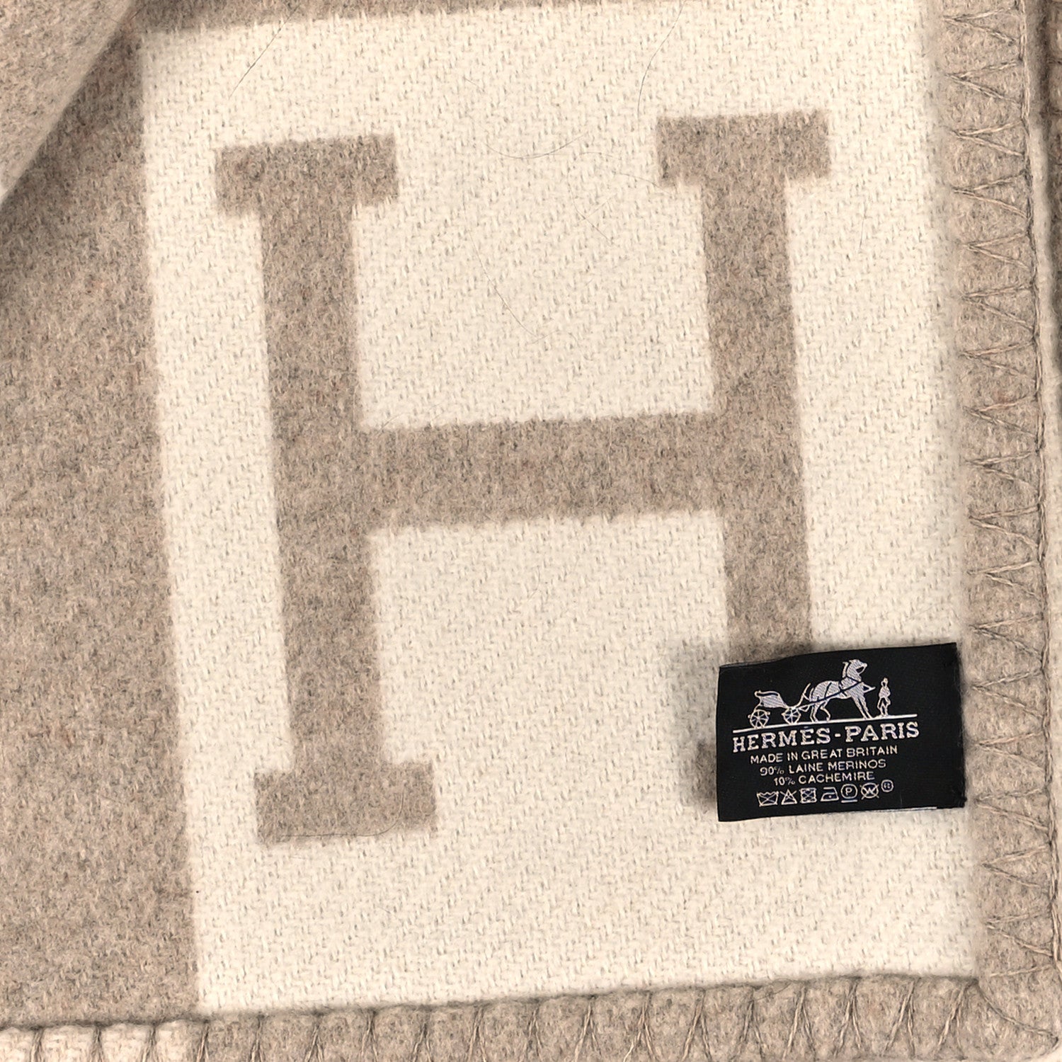 Hermes Wool Cashmere Avalon III Blanket Coco Camomille 3 of 3