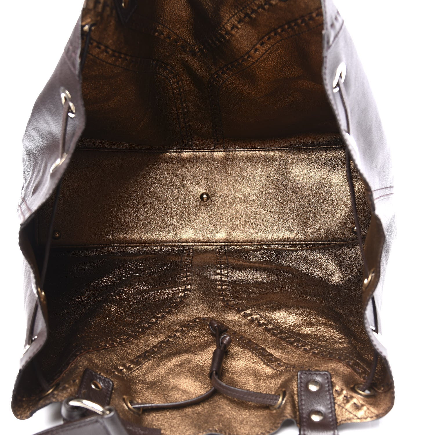 Saint Laurent Calfskin Reversible Double Sac Y Tote Gold Brown 4 of 8
