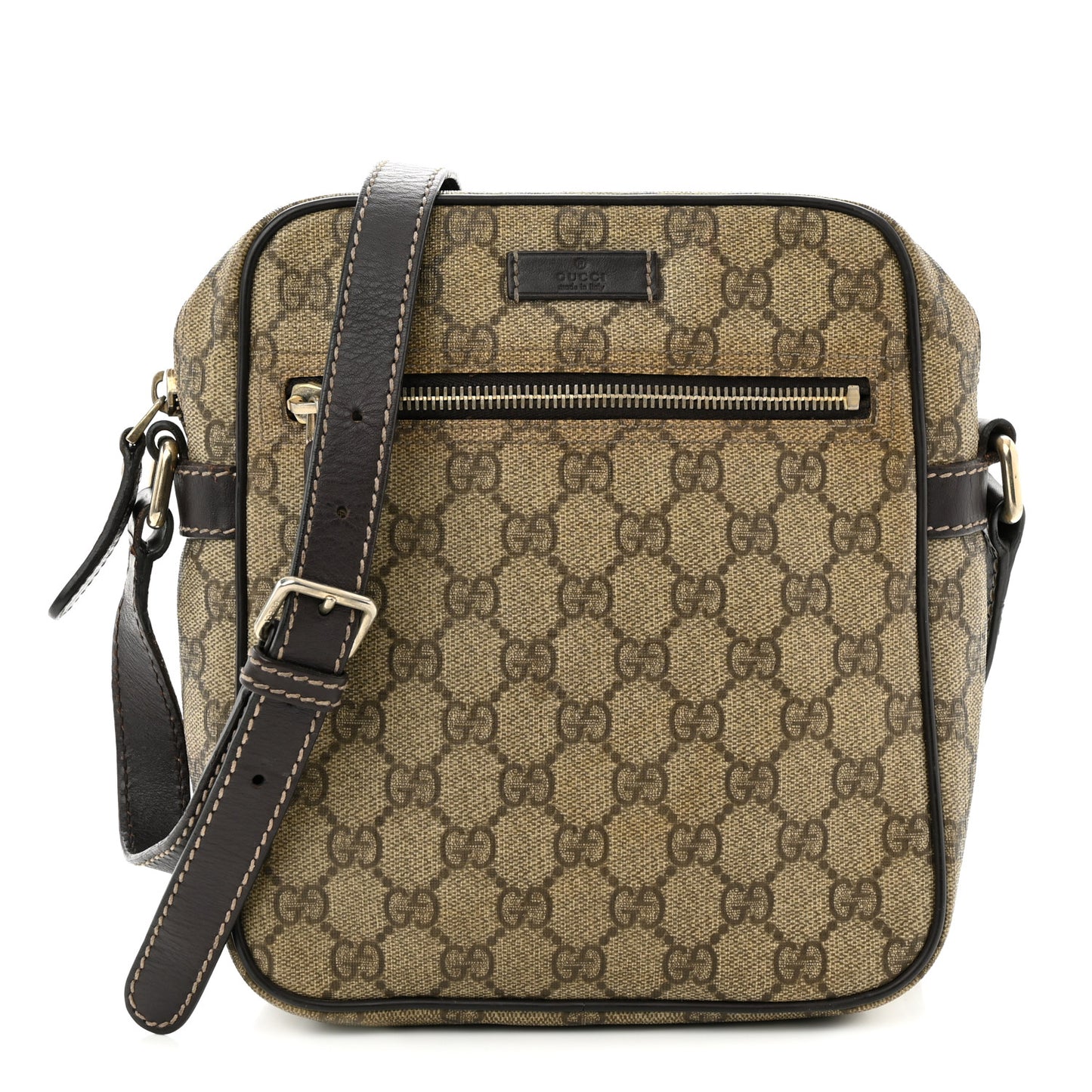 GG Plus Monogram Messenger Bag Dark Brown