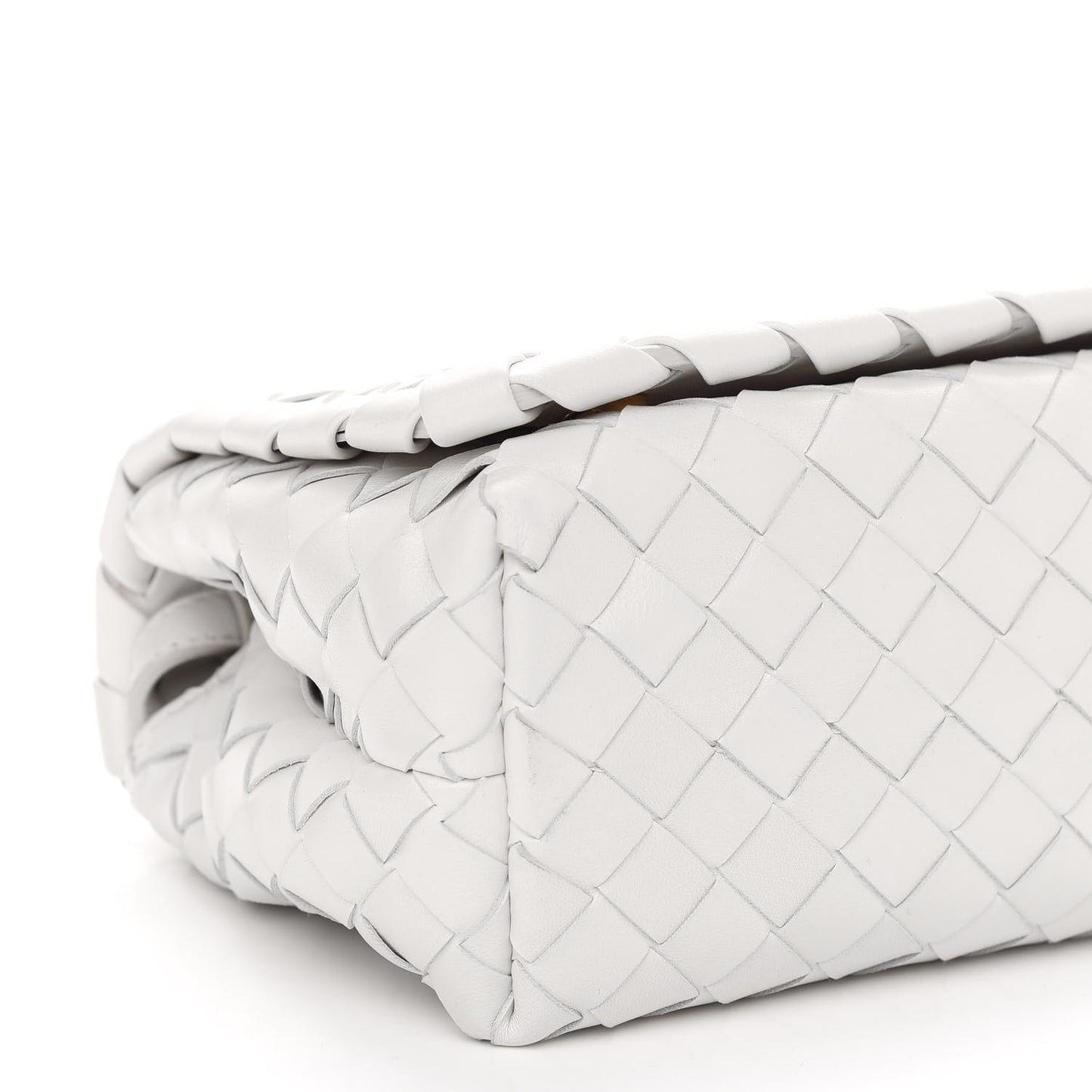 Nappa Intrecciato Shoulder Bag White