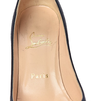 Christian Louboutin Nappa Grosgrain Netmi 70 Pumps 36.5 Navy 13 of 16
