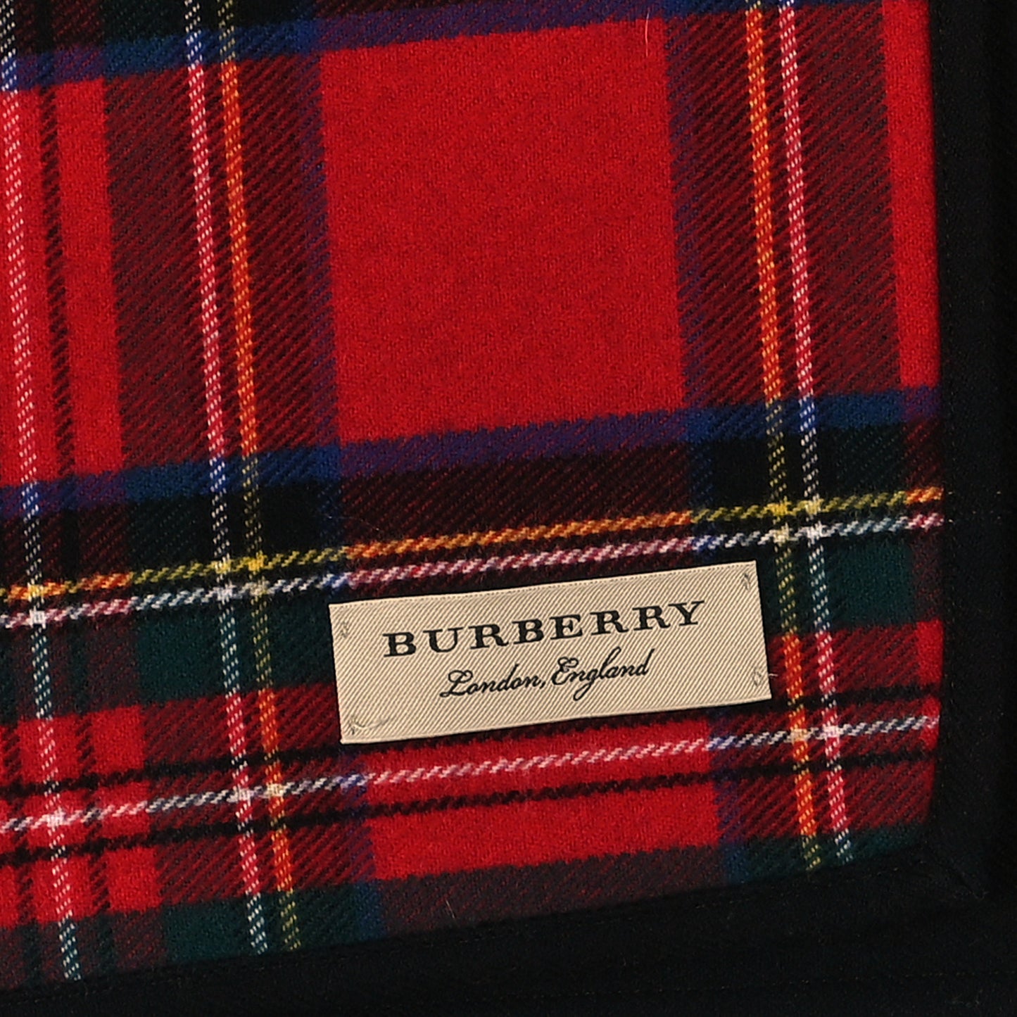 Wool Cashmere Check Cape Scarf Scarf Red
