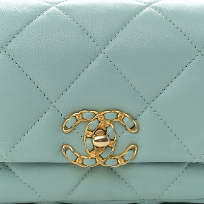 Chanel Lambskin Quilted Chanel 19 Waist Bag Light Blue 7 of 9