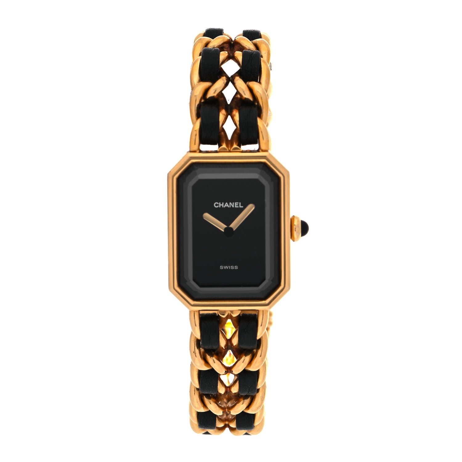 Chanel Stainless Steel Lambskin 20mm Chain Premiere Quartz Watch Gold L 1 of 4