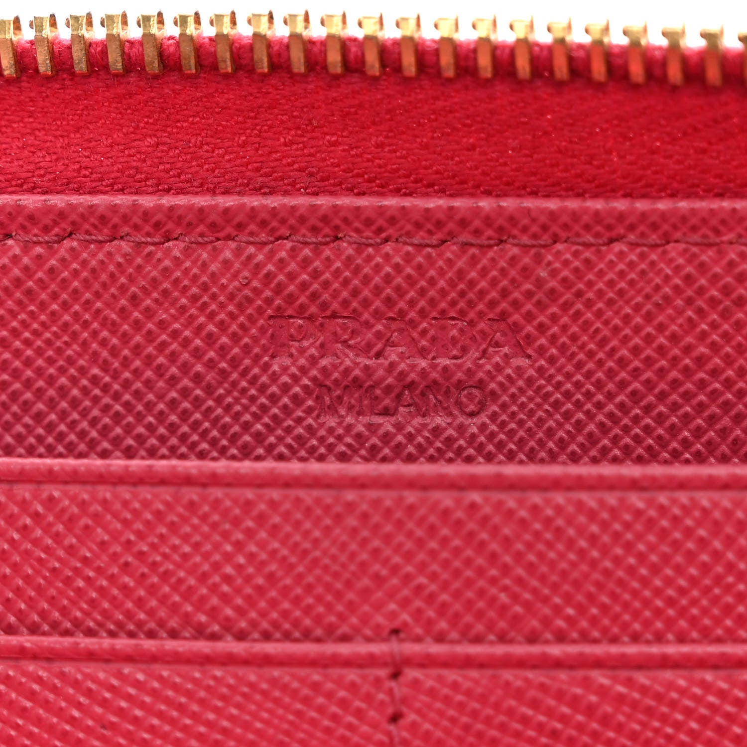 Prada Saffiano Fiocco Bow Zip Around Wallet Peonia 6 of 11