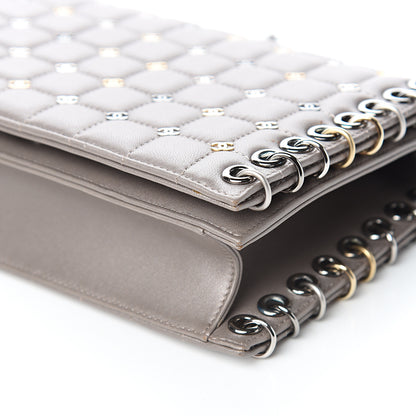 Chanel Lambskin Square Quilted CC Flap Grey 8 of 9