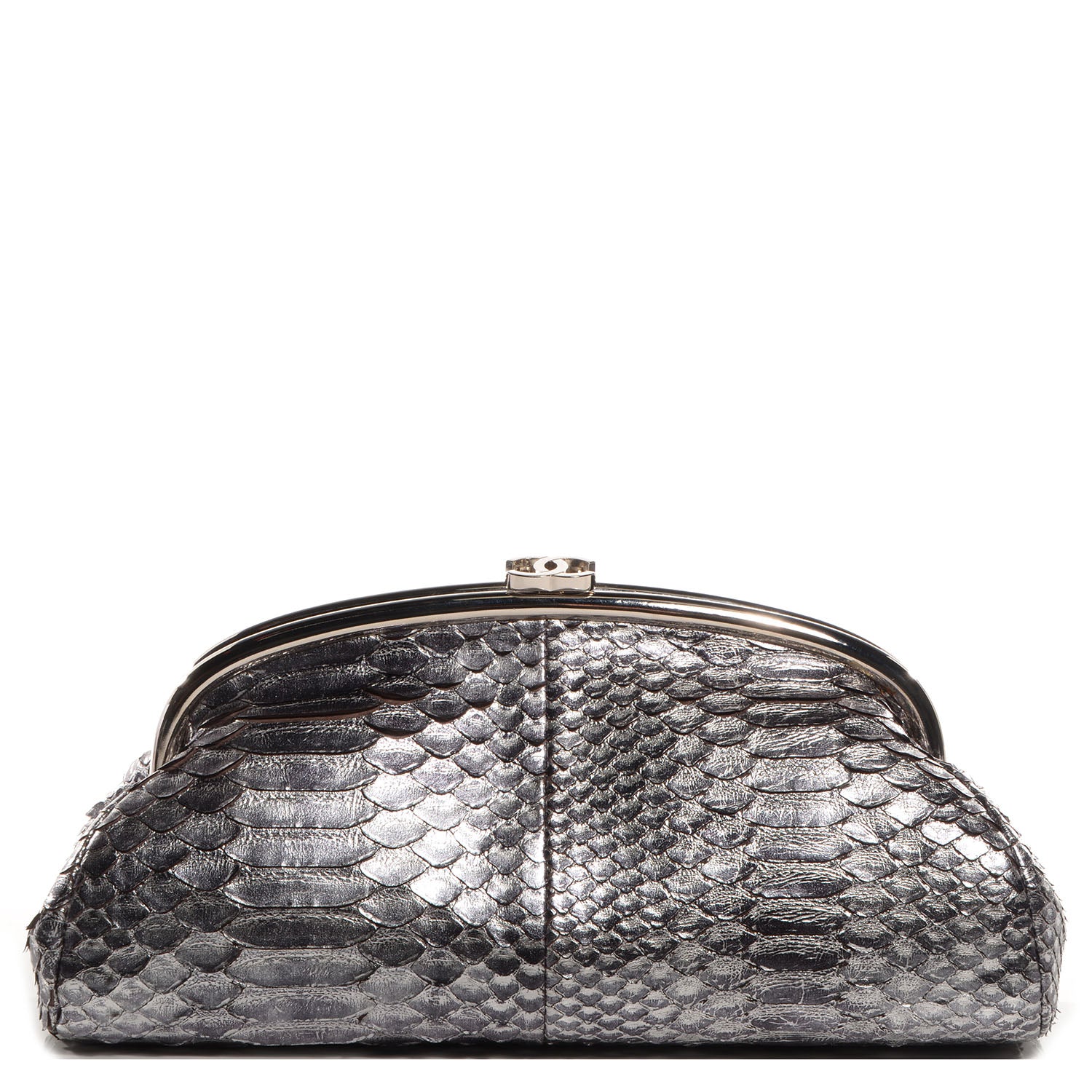 Chanel Python Timeless Clutch Dark Silver 1 of 7