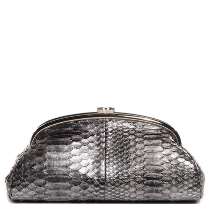 Chanel Python Timeless Clutch Dark Silver 1 of 7