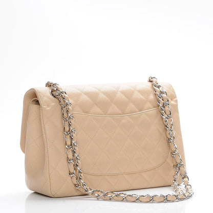 Chanel Caviar Quilted Jumbo Double Flap Beige Clair 3 of 7