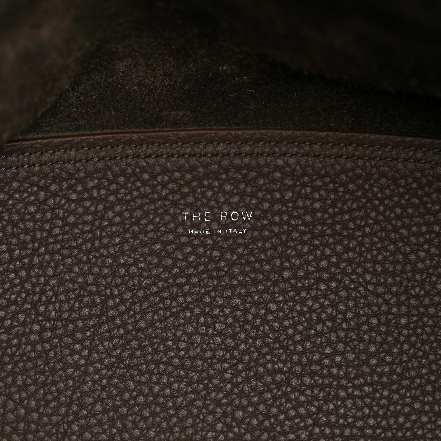 Grained Calfskin Bindle Three Bag Brown