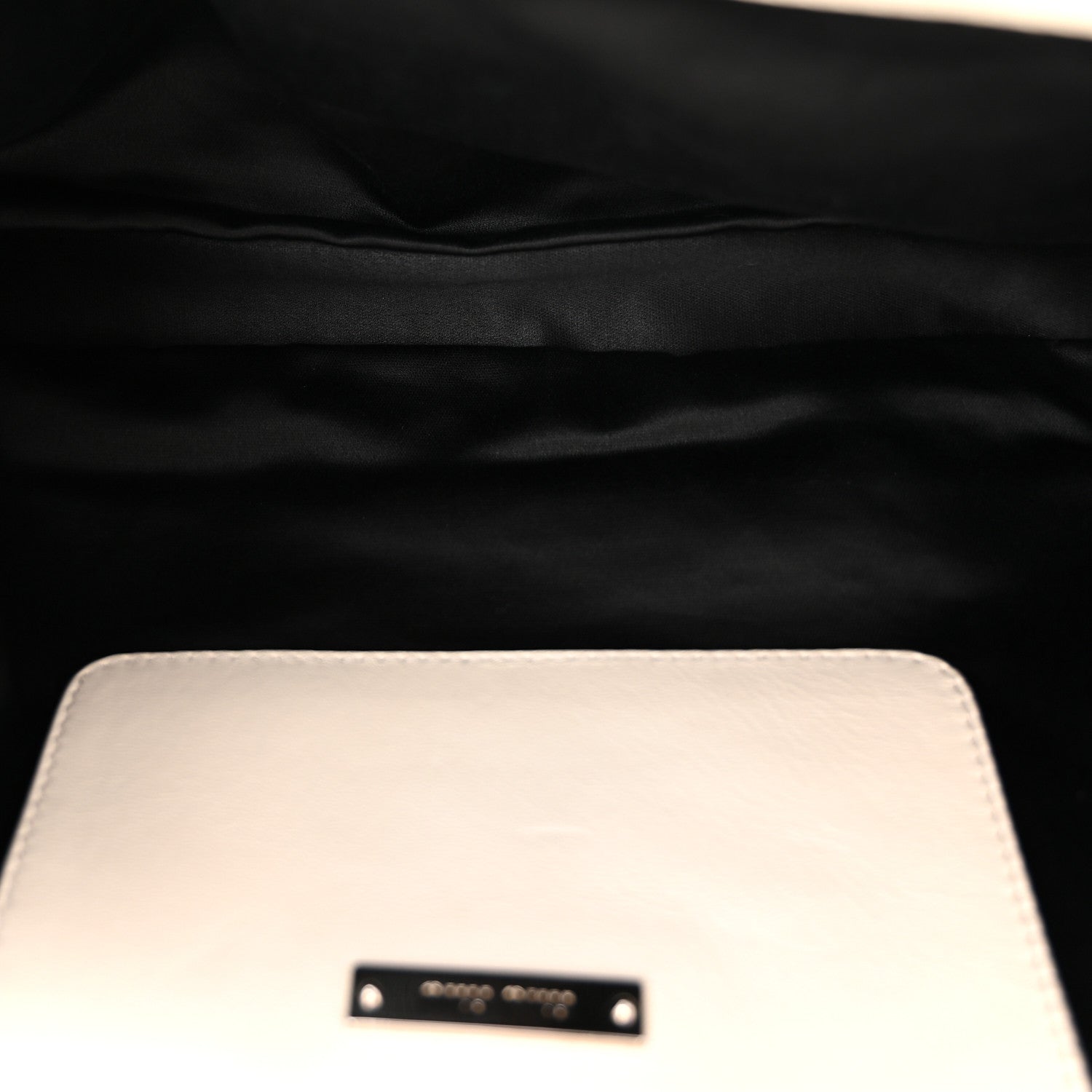 Miu Miu Nappa Matelasse Crystal Flap Clutch White 5 of 11