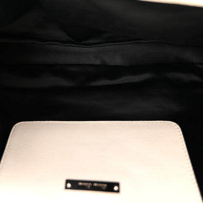 Miu Miu Nappa Matelasse Crystal Flap Clutch White 5 of 11