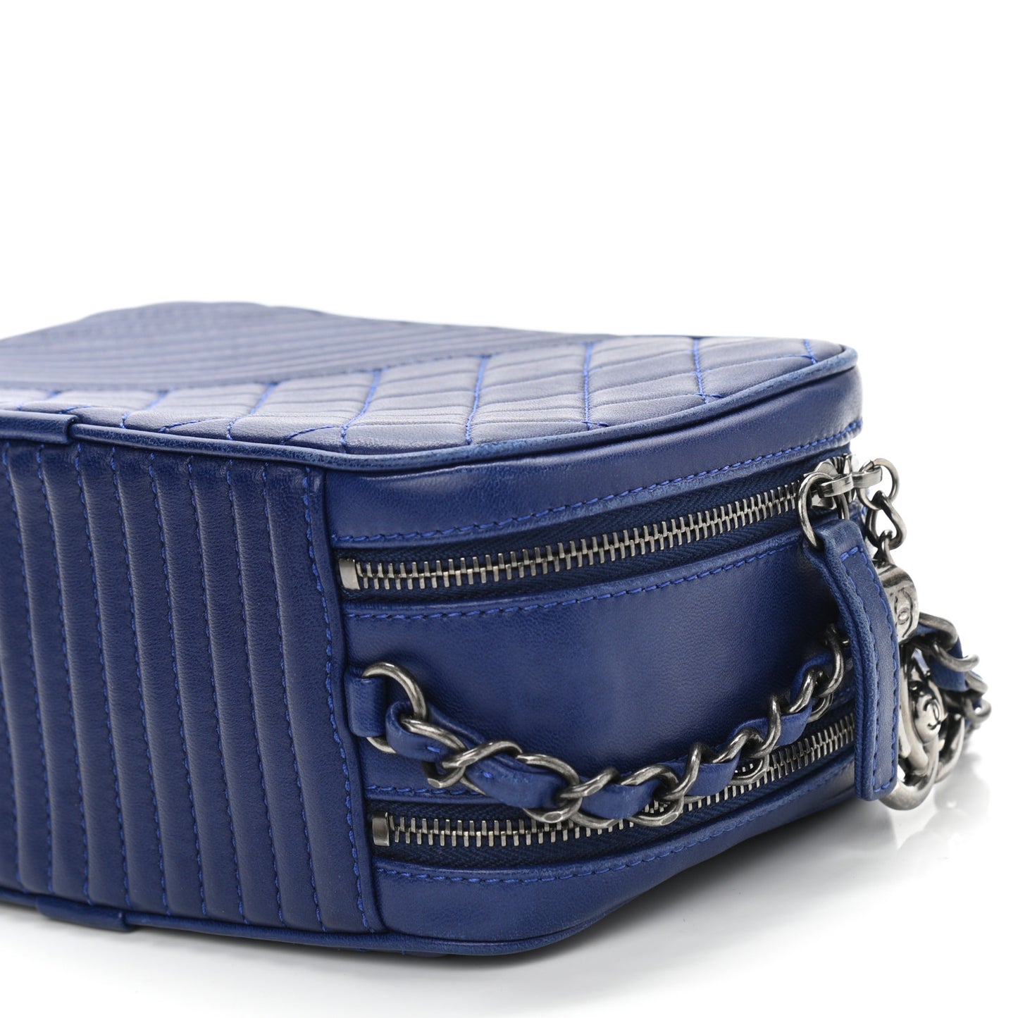 Lambskin Small Coco Boy Camera Case Blue