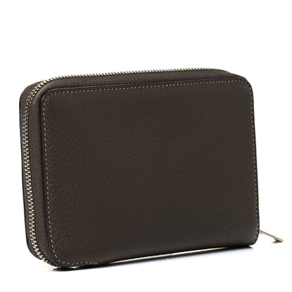 Celine Drummed Calfskin Zip Around Multifunction Wallet Souris 3 of 8