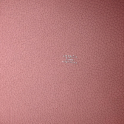 Hermes Taurillon Clemence Picotin Lock 22 MM Rose Sakura 6 of 10