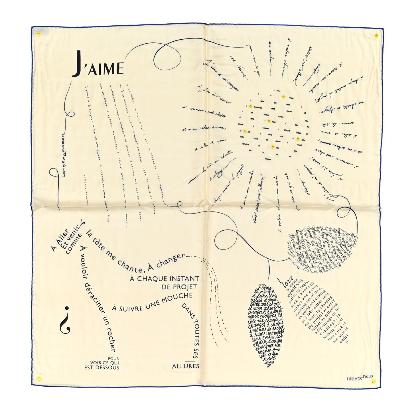 Quadridge Silk Carreve Embroidered Scarf 70