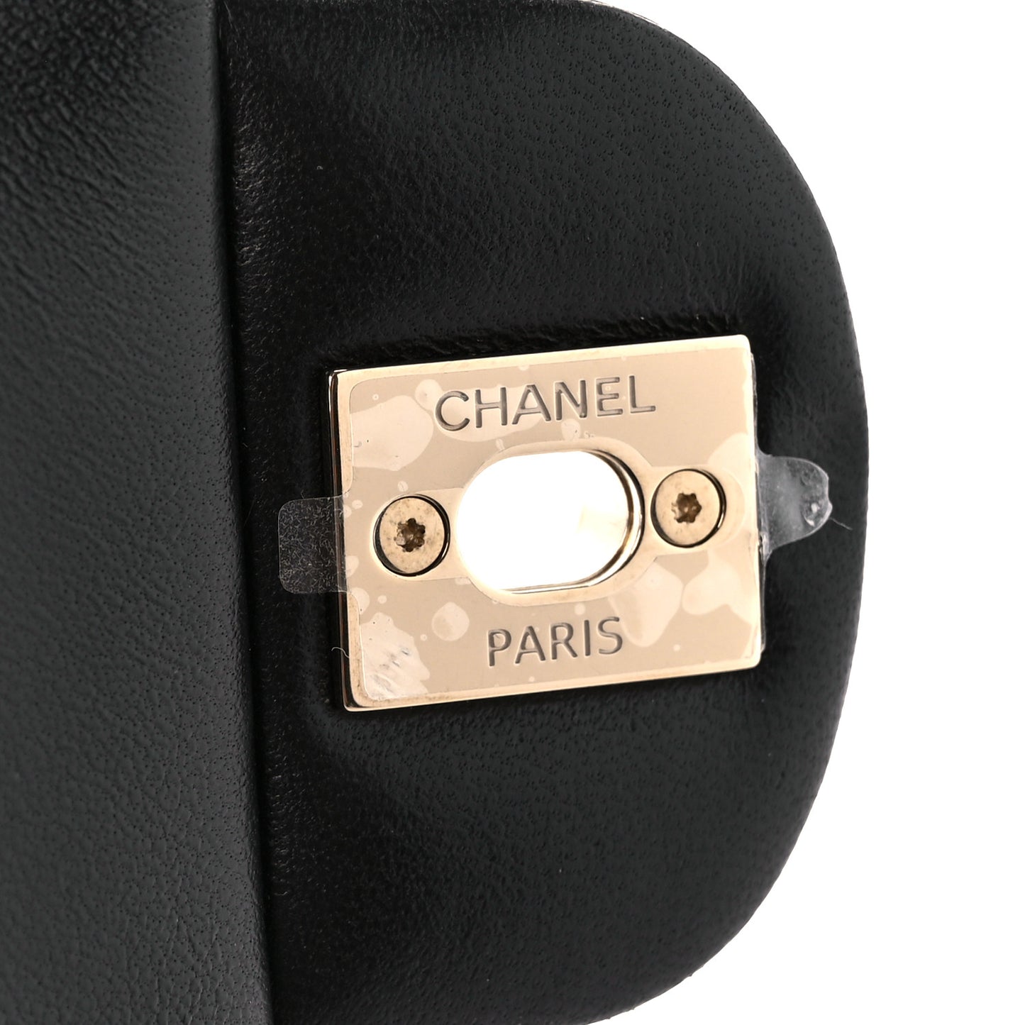 Lambskin Quilted Mini Square Flap Black
