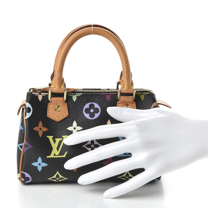 Louis Vuitton Monogram Multicolor Mini Sac HL Speedy Black 2 of 8
