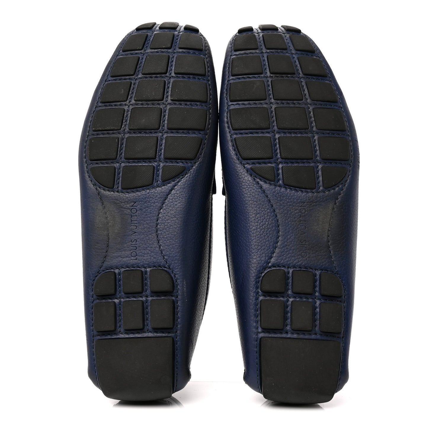 Grained Calfskin Mens Monte Carlo Car Shoe Moccasin Loafers 9 Blue