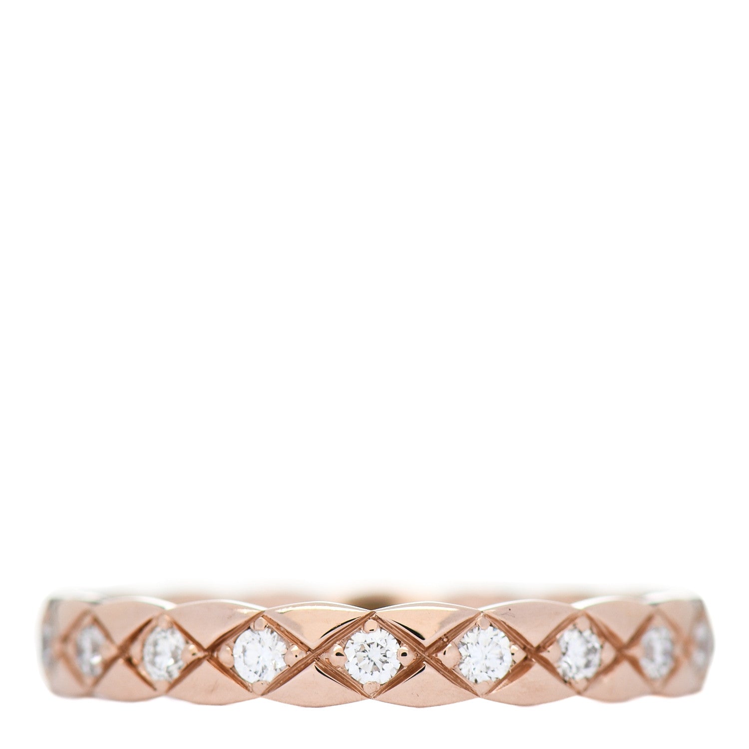 Chanel 18K Beige Gold Diamond Mini Coco Crush Ring 56 7.5 3 of 7